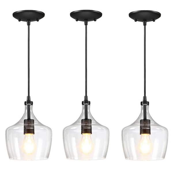 Hukoro 1-Light Dark Bronze Mini Pendant Light (3-Pack)