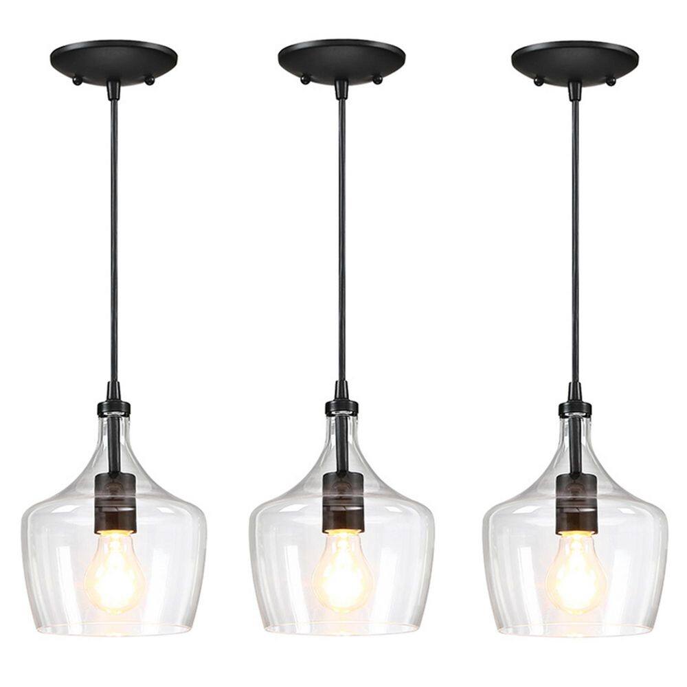 1-Light Dark Bronze Mini Pendant Light (3-Pack) price history on PriceWatchPro