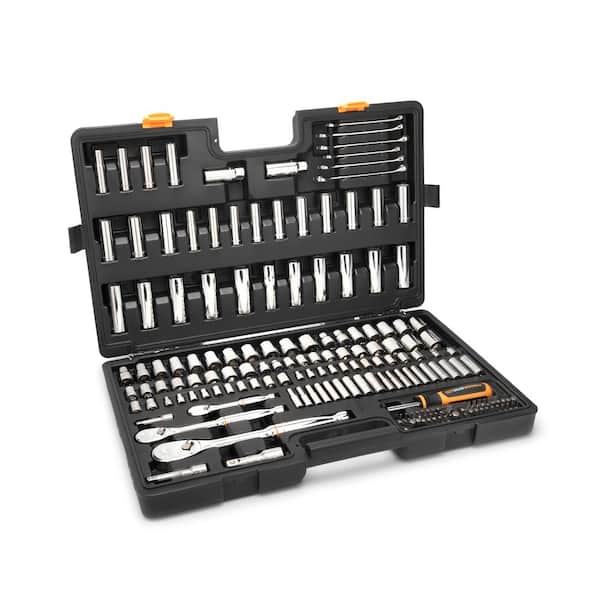 1/4 in. x 3/8 in. x 1/2 in. SAE/MM Mechanics Hand Tool Set (185-Piece)