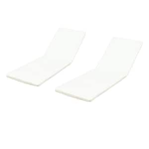 Nadine 23.75 in. x 1.5 in. 2-Piece Fabric Outdoor Chaise Lounge Cushions in Cream