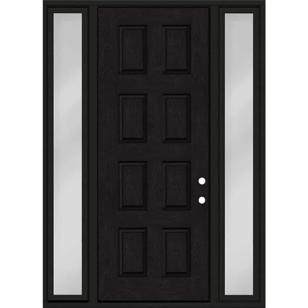 Regency 68 in. x 96 in. 8-Panel LHIS Onyx Mahogany Fiberglass Prehung Front Door w/ 14 in. SLs w/ 6-9/16 Jamb price history on PriceWatchPro