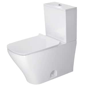 DuraStyle 2-Piece 1.32/0.92 GPF Dual Flush Elongated Toilet in White (Seat Not Included )