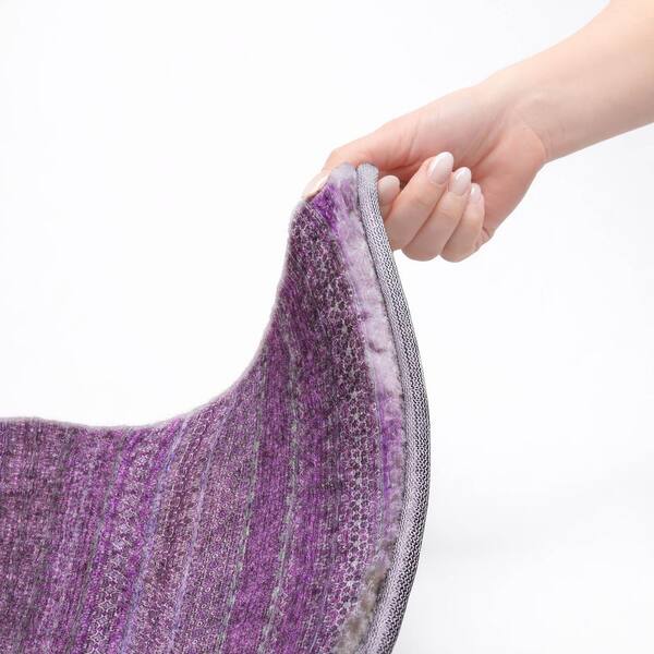 Dream Shag Premium Machine Washable Abstract ADS527 Eggplant 9 ft. x 12 ft. Area Rug