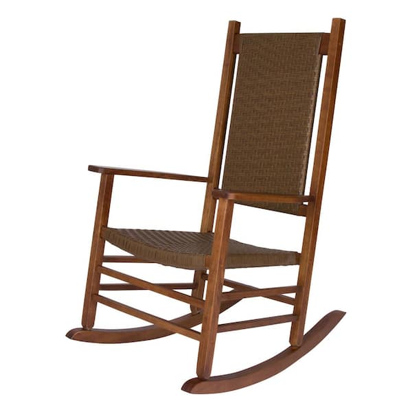 Hampton Porch Rocker Oak Wood Outdoor Rocking Chair