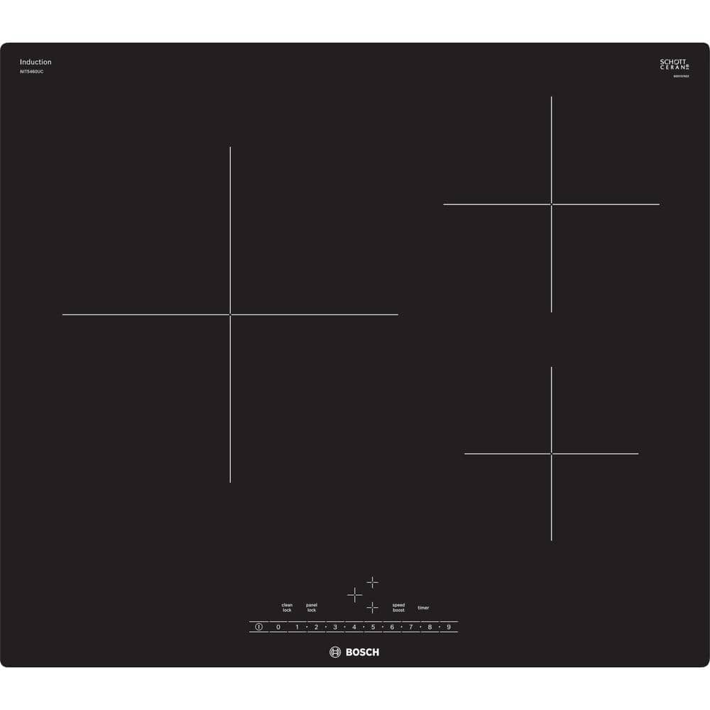 Bosch 500 24 in. Induction Cooktop in Black with 3-Elements