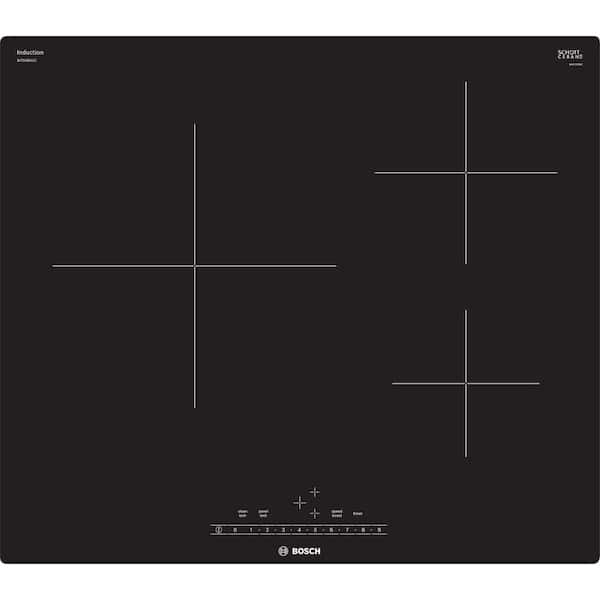 Bosch 500 Series 24 in. Induction Cooktop in Black with 3-Elements