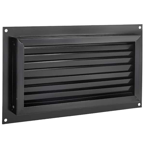 SKYSHALO Flood Vent 8 in. Height x 16 in. Width Foundation Flood Vent, to Reduce Foundation Damage and Flood Risk in Black
