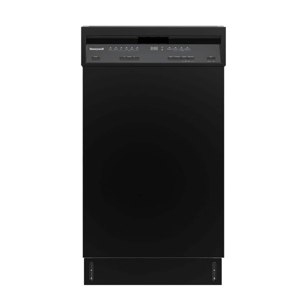 Honeywell 18 in. Dishwasher with 8 Place Settings, 6 Washing Programs, Stainless Steel Tub, UL/Energy Star-Black