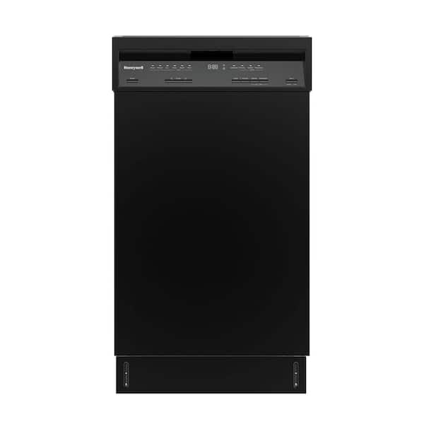 18 in. Dishwasher with 8 Place Settings, 6 Washing Programs, Stainless Steel Tub, UL/Energy Star-Black