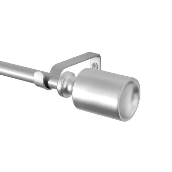 0.75 Inch Curtain Rod For Windows 48 to 86 Inch, Adjustable Drapery Rods, Nickel