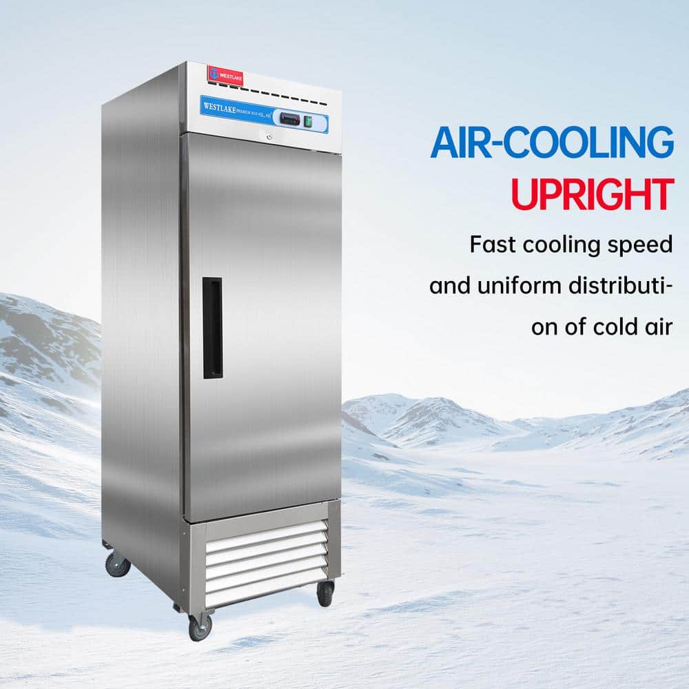 27" Stainless Steel Commercial Reach-In Refrigerator with Recessed Handle