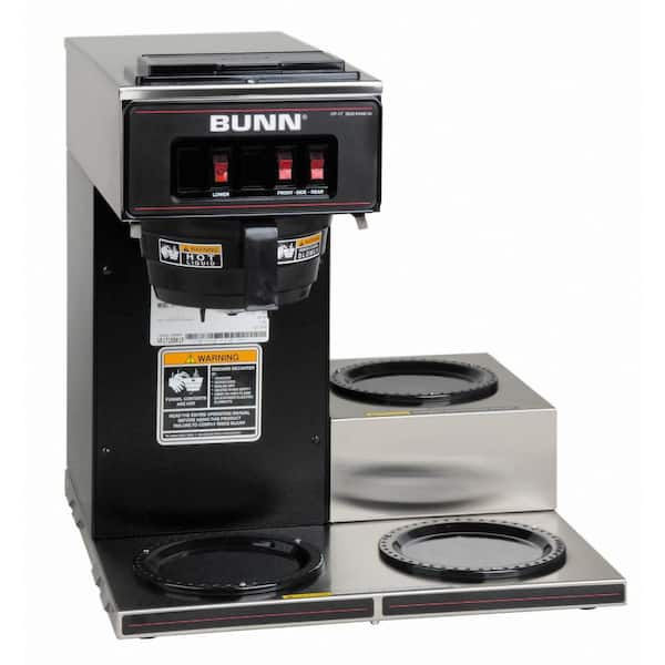 Bunn VP17 Low Profile 24-Cup Black Drip Coffee Maker with 3 Warmers