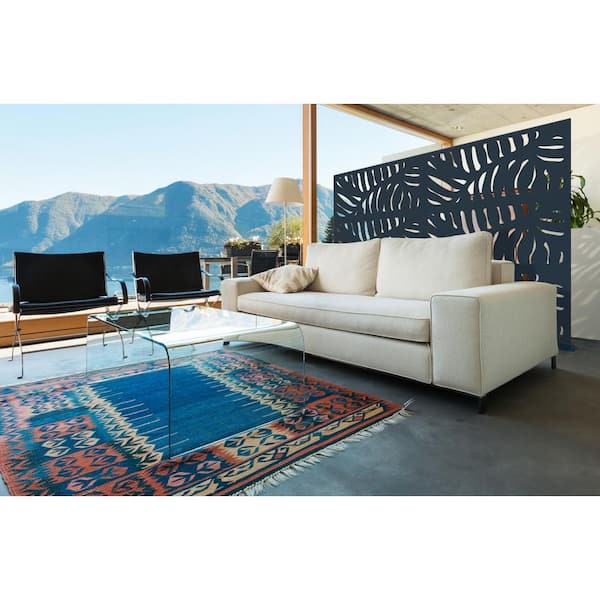 Modinex 4 ft. x 2 ft. Charcoal Gray Decorative Composite Fence Panel in the Cabo Design