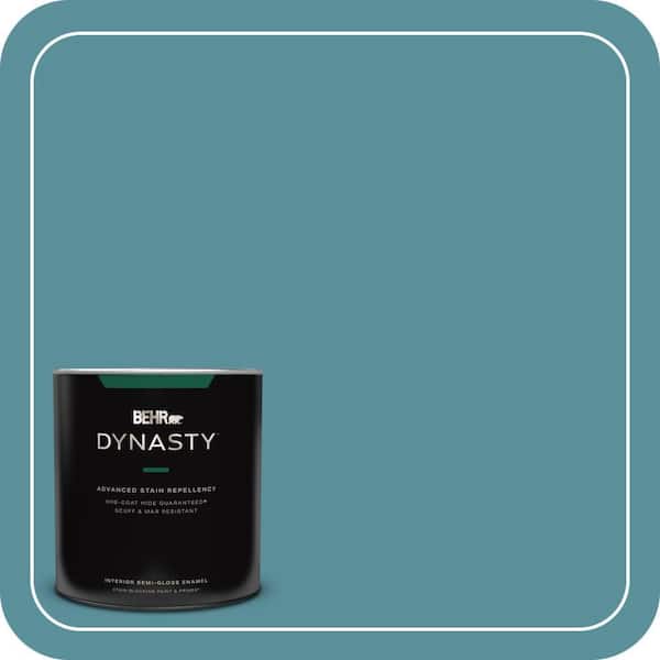 BEHR DYNASTY 1 qt. #520F-5 Harbor Semi-Gloss Enamel Interior Stain-Blocking Paint and Primer