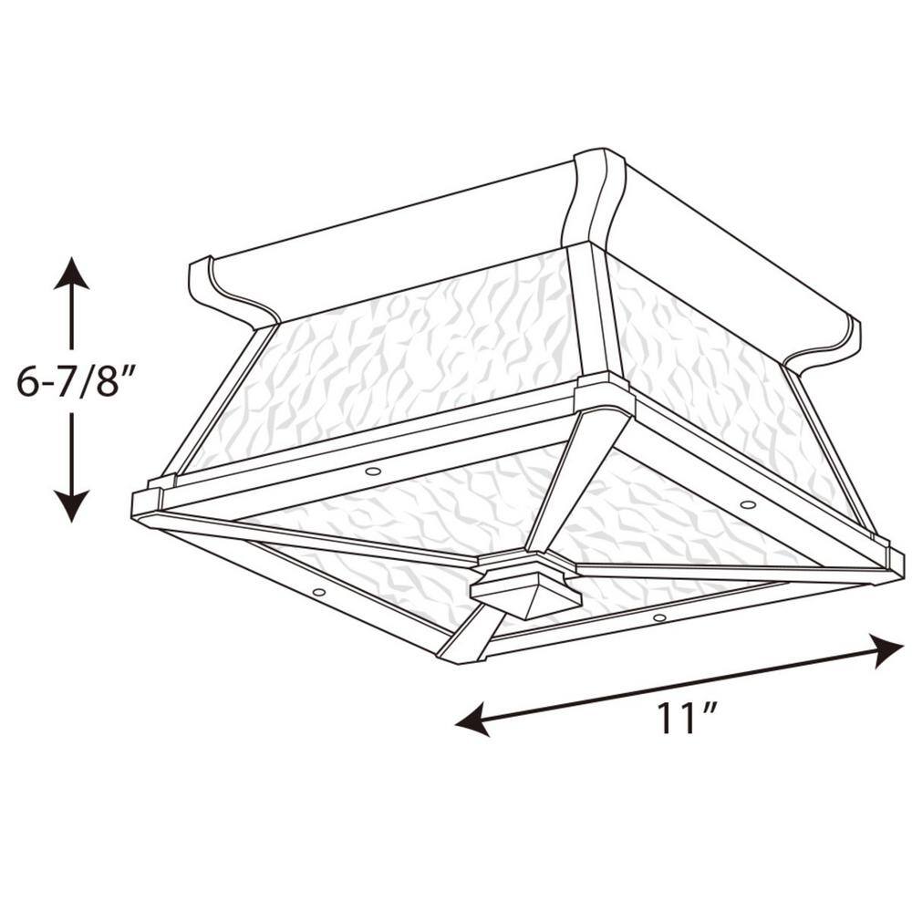 Mac Black Aluminum and Glass Outdoor Ceiling Light