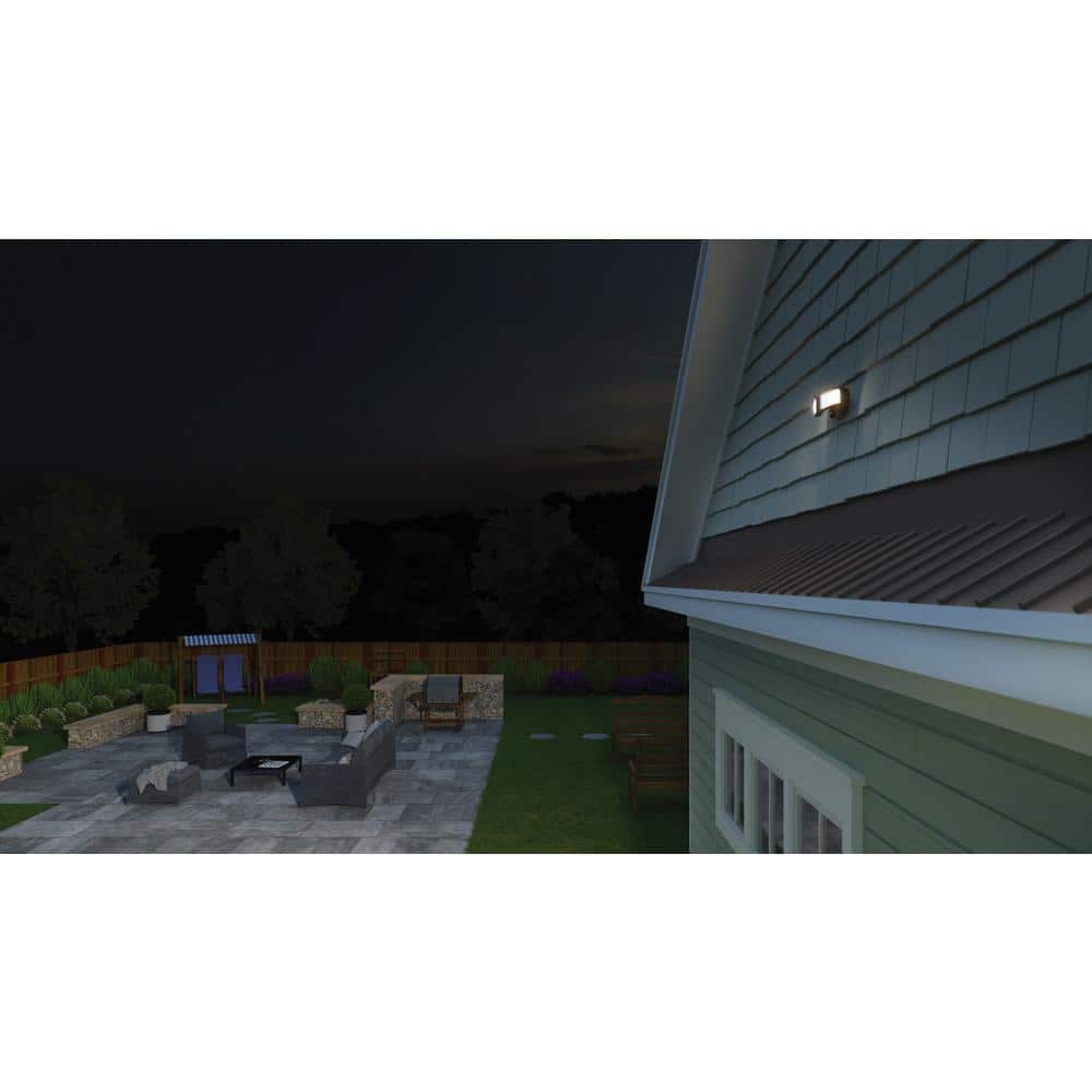 Dark Bronze Dual Head LED Outdoor Security Floodlight