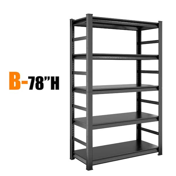 Adjustable metal outlet shelving unit