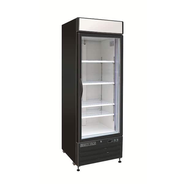 Maxx Cold X-Series 23 cu. ft. Single Door Commercial Upright Merchandiser Freezer in Black