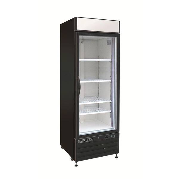 Maxx Cold X-Series 23 cu. ft. Single Door Merchandiser Refrigerator in Black