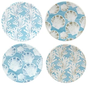 Beyond the Shore Multicolor Canape Salad Plates (Set of 4)