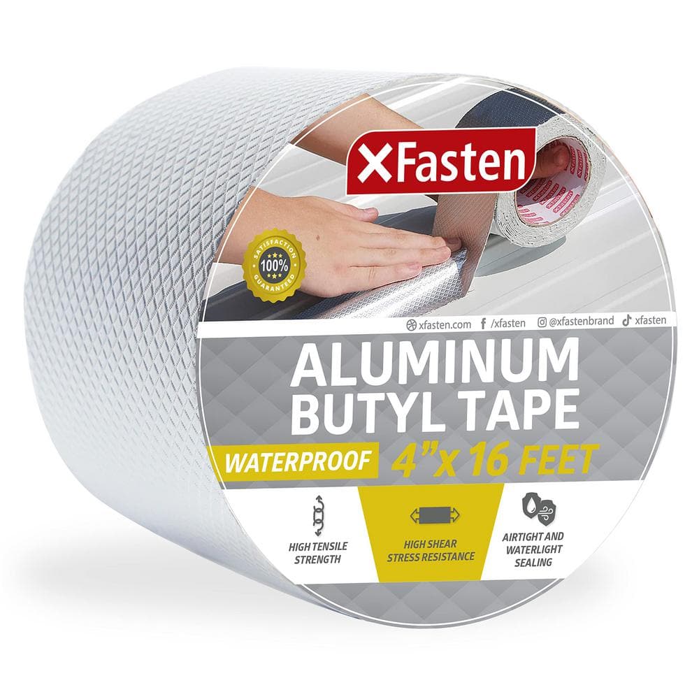 4 in. X 16 ft. Flashing Tape, Aluminum Butyl Tape with Butyl Rubber Adhesiv