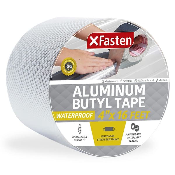 Angel Sar 4 in. X 16 ft. Flashing Tape, Aluminum Butyl Tape with Butyl Rubber Adhesive for Roof Flashing Patching Gutter Repair