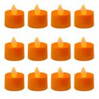 orange flameless tea lights