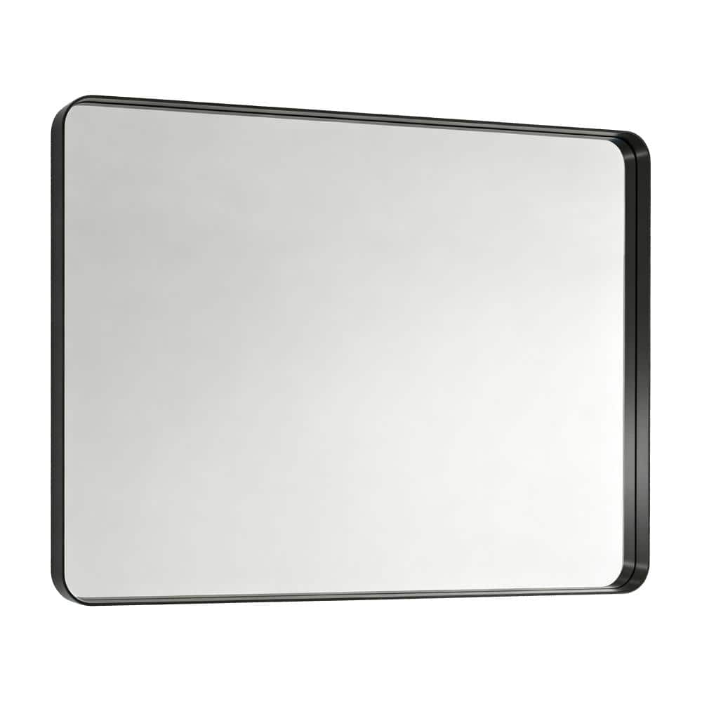 40 in. W x 30 in. H Rectangular Framed Aluminum Wall Bathroom Vanity Mirror in Black,  Anti-rust price history on PriceWatchPro