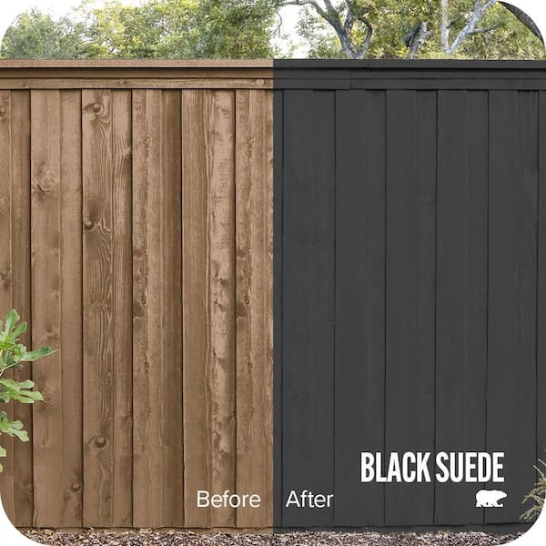 5 gal. #S-H-790 Black Suede Solid Color House and Fence Exterior Wood Stain