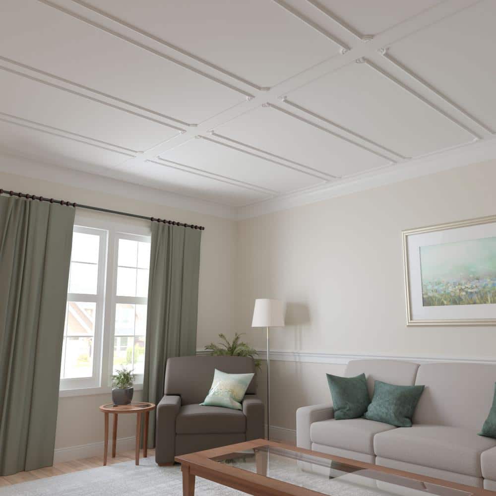 72" Tall Gray Polyurethane Decorative Panel Moulding Kit
