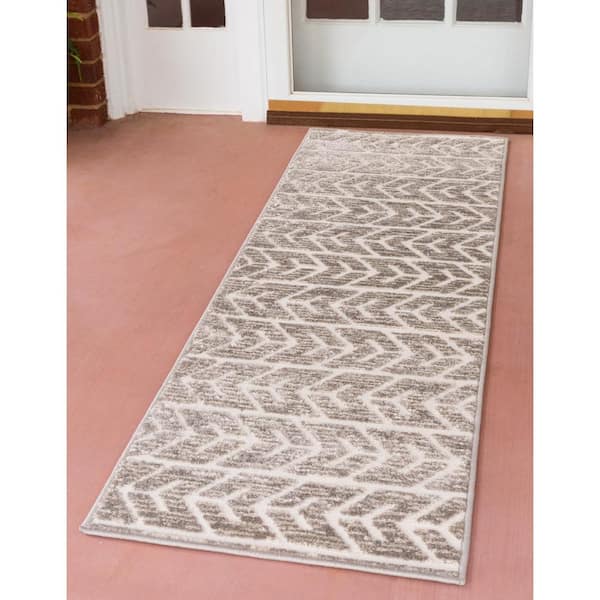 Sabrina Soto Beige 2 ft. x 6 ft. Aston Indoor/Outdoor Runner Rug