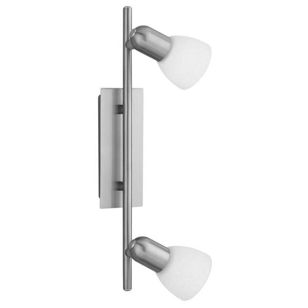 EGLO Ares 2-Light Matte Nickel Wall or Ceiling Light
