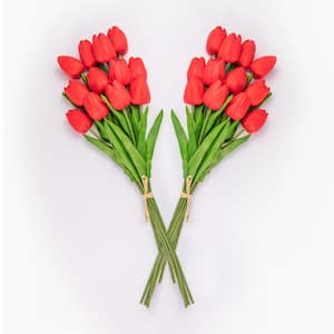 13.5 in. Red Artificial Tulip Stems (Set of 24)