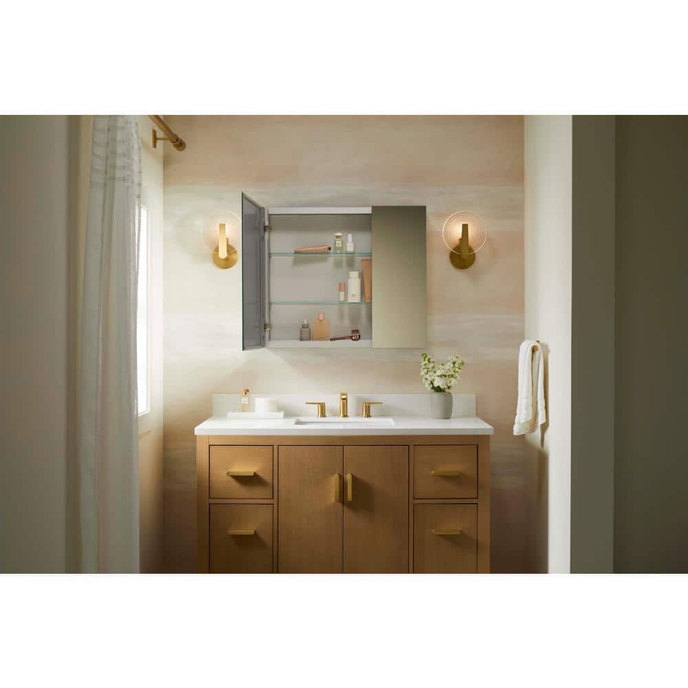 Embark 30" x 26" Anodized Aluminum Dual Swing Medicine Cabinet