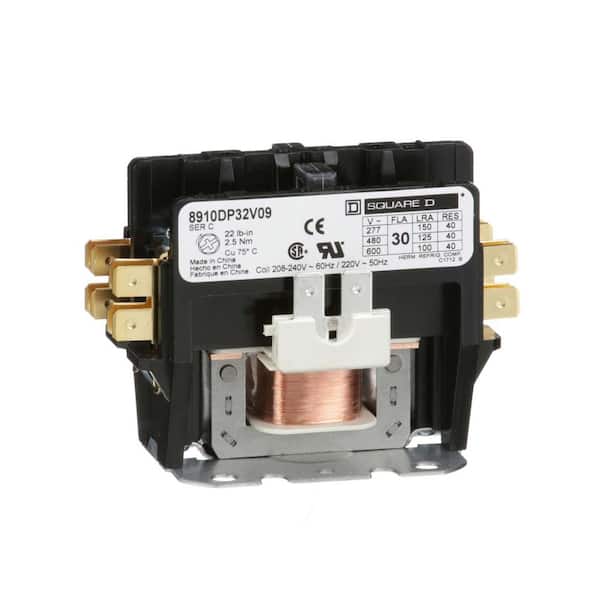 UL CERTIFIED CONTACTOR 30AMP 2 POLES 24VAC-50/60Hz for A/C REFRIG 