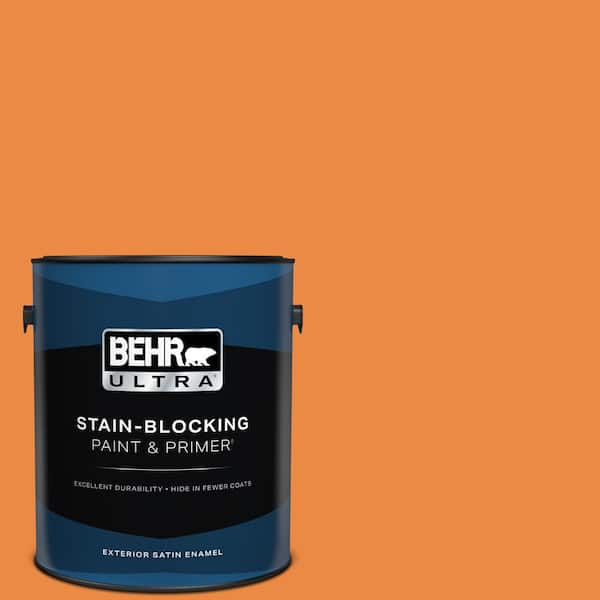 BEHR ULTRA 1 gal. #P230-7 Acapulco Sun Satin Enamel Exterior Paint & Primer