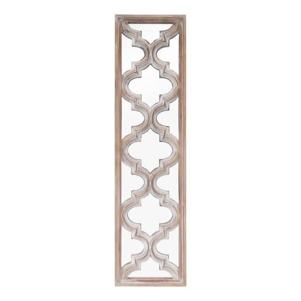 PARISLOFT 8.75 in. W x 33.875 in. H Rectangle Framed Carved Wood Wall ...