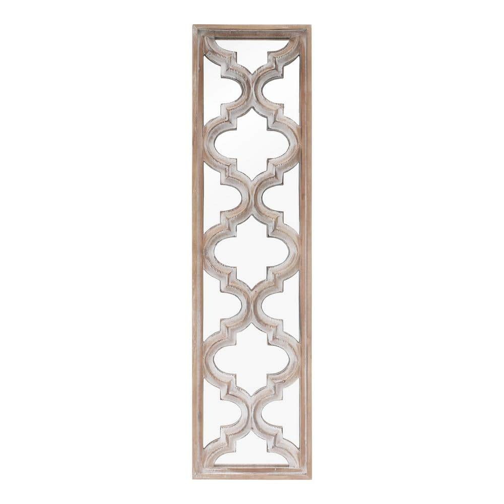 PARISLOFT 8.75 in. W x 33.875 in. H Rectangle Framed Carved Wood ...