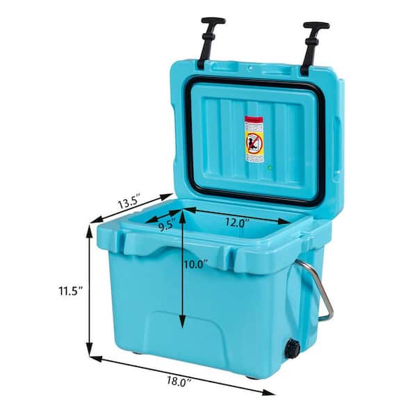 Costway 40L Portable Ice Chest Hard Cooler Box Insulated w/Bottle  Opener&Cup Holder for Drink BBQ Picnic Fishing Grey