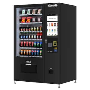 51 in. Refrigerated Vending Machine, 60-Slots and 22 in. Touch Screen with Bill and Coin Acceptor in Black, 75 cu. ft.