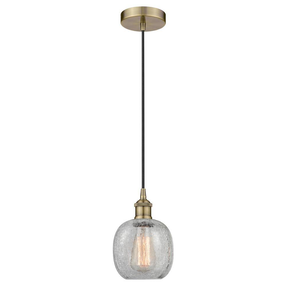 Belfast 100-Watt 1-Light Antique Brass Standard Mini Pendant Light with Clear Glass Shade, No Bulbs Included price history on PriceWatchPro