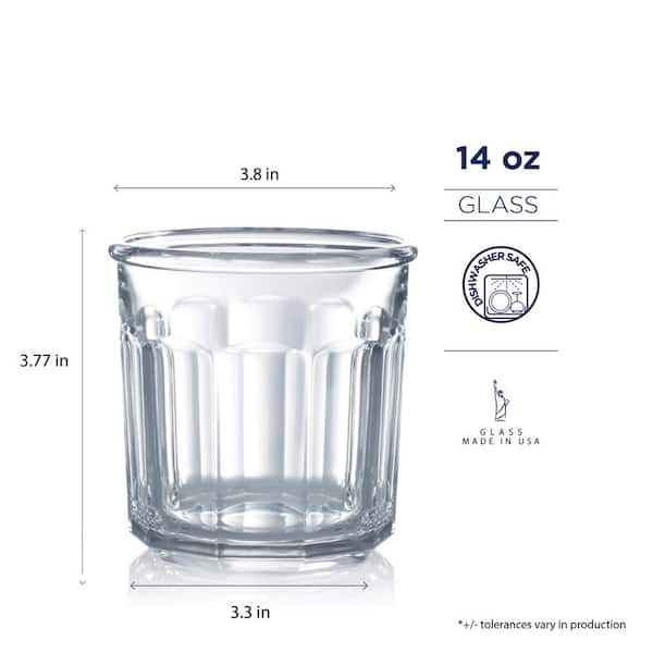 Luminarc Working Glass - Juego de vasos de vidrio surtido de 16 piezas