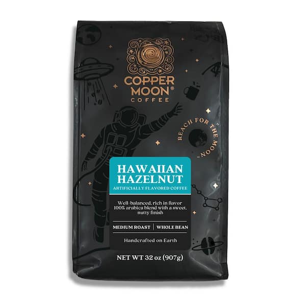 32 oz. Hawaiian Hazelnut, Medium Roast Caffeinated, Coffee Beans