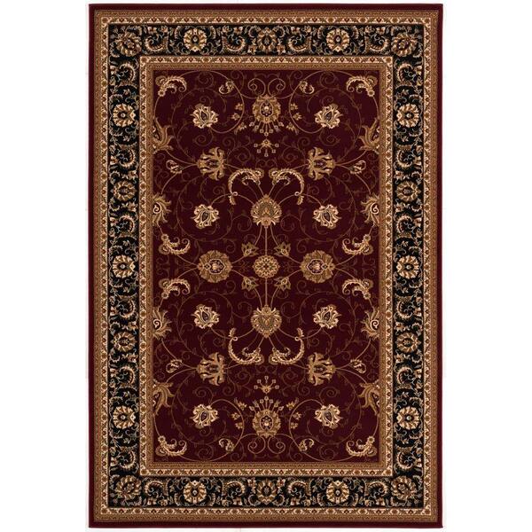 Majestic 2' x 3' (Exact Size: 2'3" x 3') Persian Indoor Doormat Rug, Red Black, Traditional