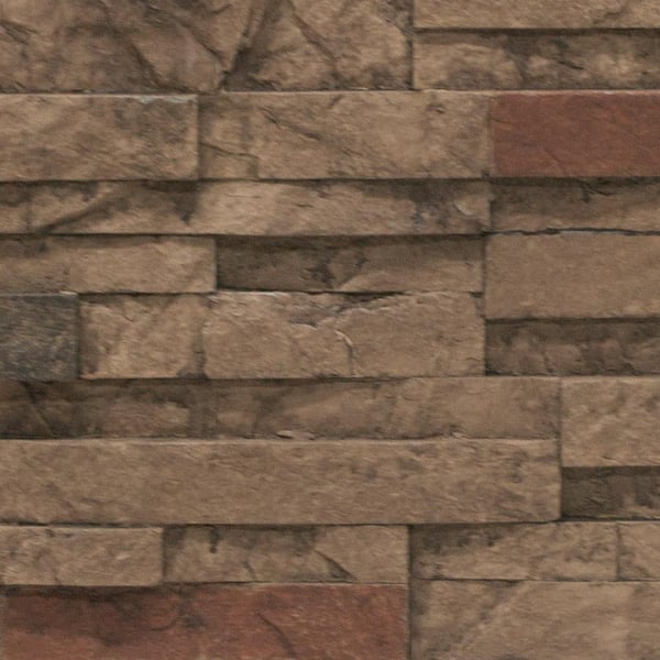 Urestone Stacked Stone 11 in. x 11 in. Mocha Faux Stone Siding Sample