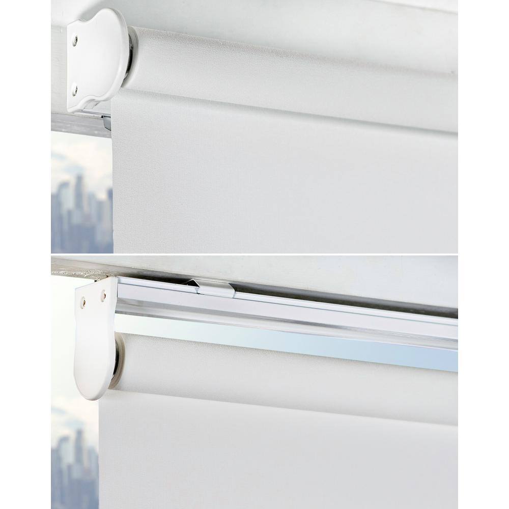 Urban White Cordless Light Filtering Fabric Roller Shade 35" x 72"