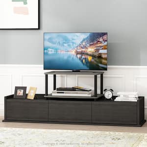 Turn-N-Tube 24 in. French Oak Gray Particle Board TV Stand Fits TVs Up to 24 in. with Open Storage