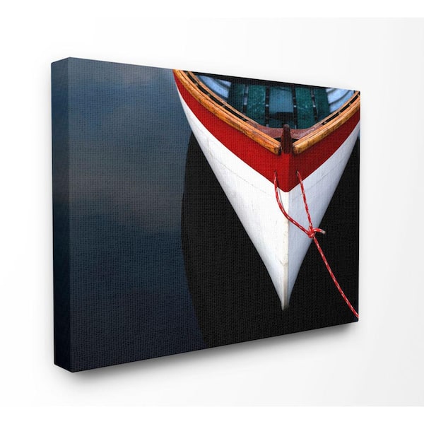 Stupell Industries 36 in. x 48 in. "Bow of a White Wooden Docked Boat" by Anita Nowacka / DanitaDelimont.com Canvas Wall Art