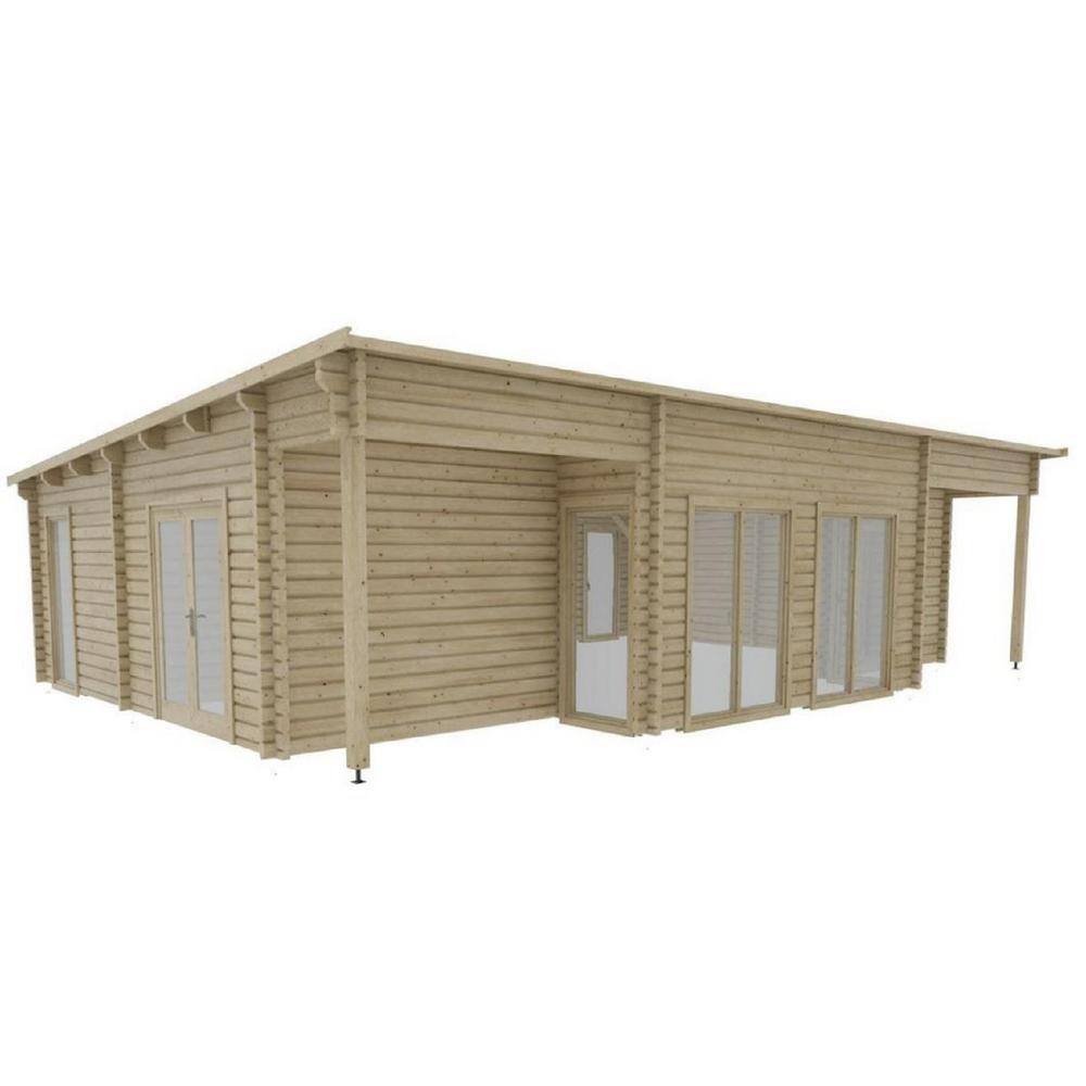 Hud1 EZ Buildings Nordic J68 33 ft. 3 in. x 19 ft., 3 ft. 1 in. with