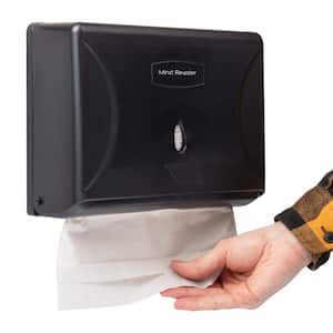 Wall Mount Black Paper Towel Tri-Fold Towel Dispenser 10.25 in. L x 3.75 in. W x 8 in. H